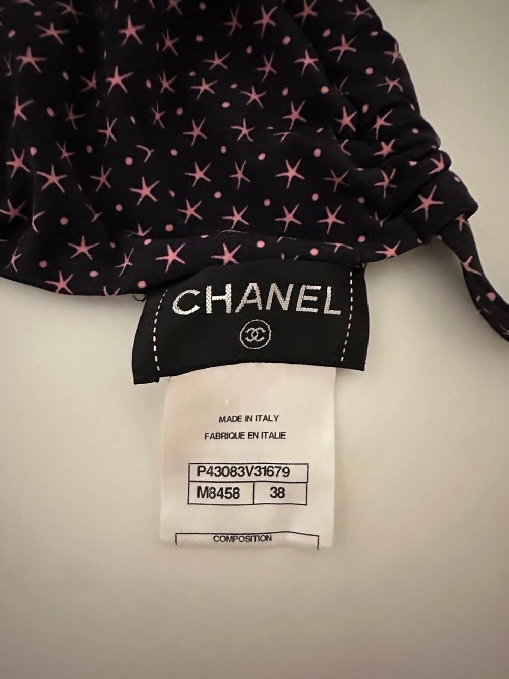 CHANEL Black Bikini Set with Pink Star Print - Picture 4 of 7